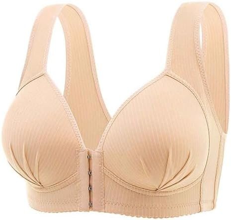 Women's Comfortable Wireless Thin Cup Glossy Bra Underwear Sexy Bra Daily Exercise Push-Up Big Breast Bra